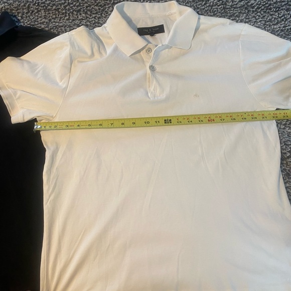 rag&bone Men’s size L Bundle of two cotton polos black and white great condition - Picture 6 of 15